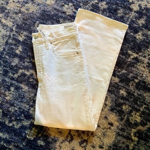 NWT Madewell Perfect Vintage Wide-Leg Crop Jeans in Tile White